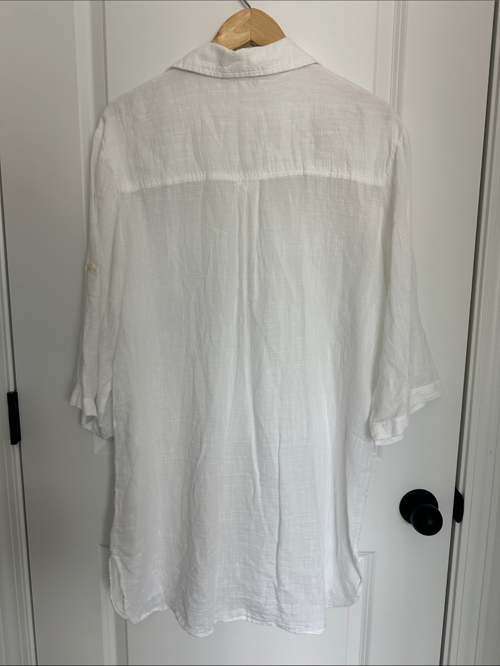 Blue Island Women’s Lightweight Cotton-Blend Swim Coverup White L - Picture 5 of 7